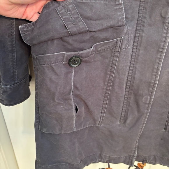 Abercrombie & Fitch Womens Utility Jacket Hooded, Sz XS, Charcoal Gray, Full Zip - Picture 6 of 16